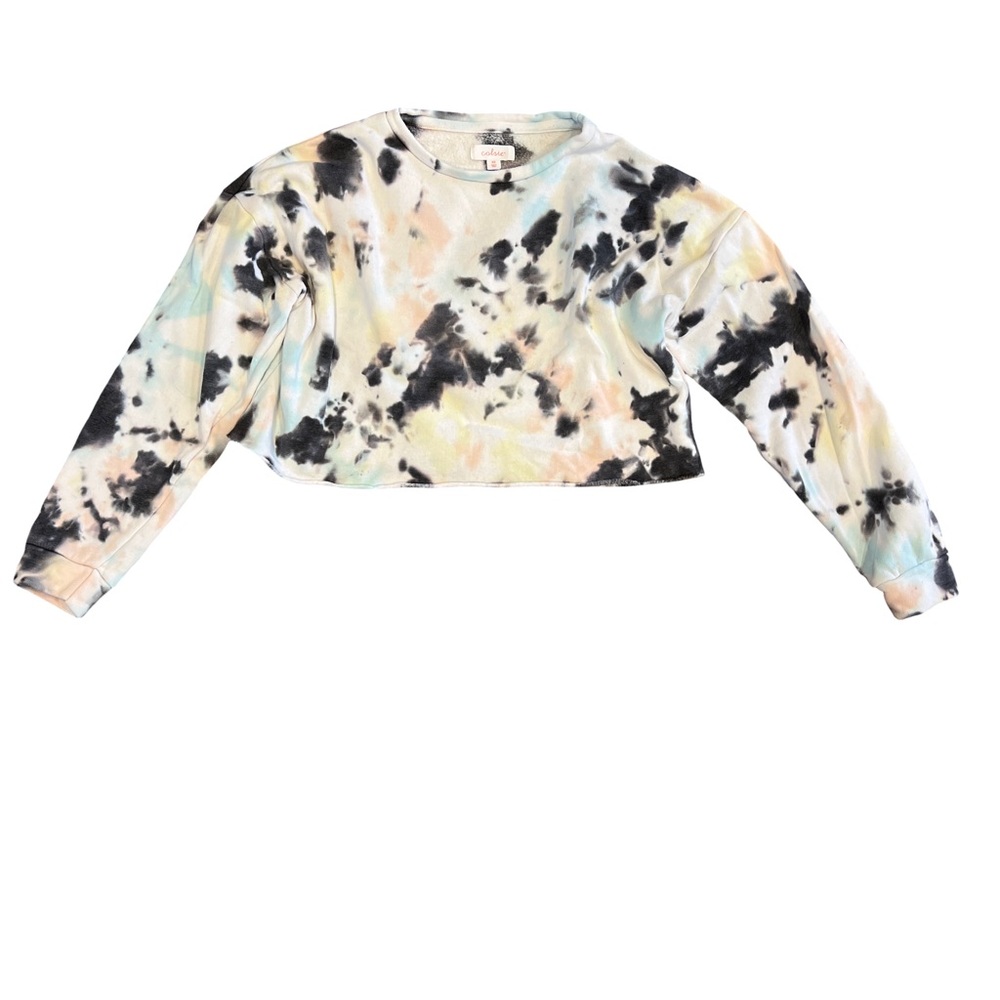 Colsie Tie-Dye Cropped Sweatshirt